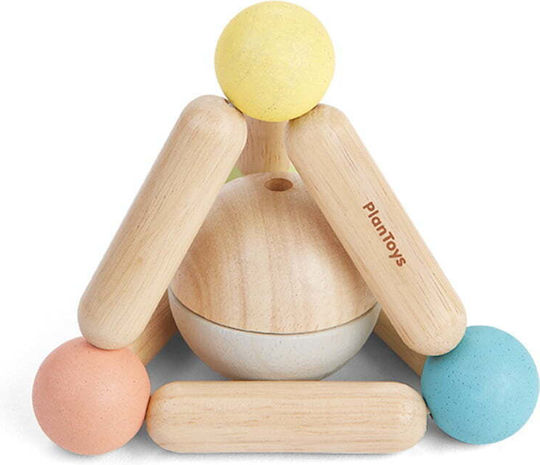Plan Toys Pyramid Toy with Ball made of Wood with Sounds for 6++ Months Pastel