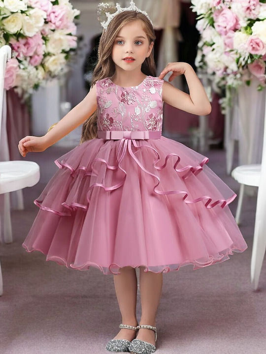 TakTakBaby Kids Dress Tulle Sleeveless Pink