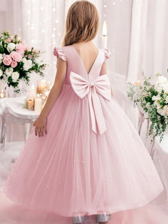 Children's Dress Sleeveless Tulle Pink