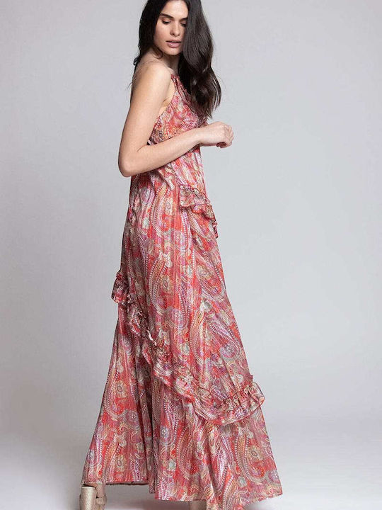 Twenty 29 Maxi Dress with Ruffle Embrime