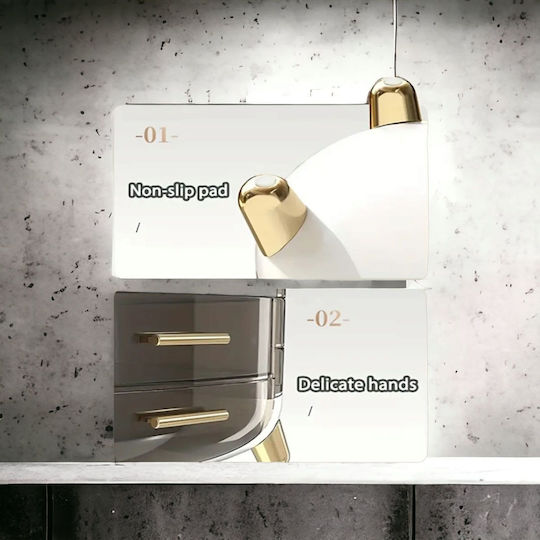 Organizator Cosmetice Cu Separatoare Verde