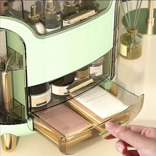 Organizator Cosmetice Cu Separatoare Verde