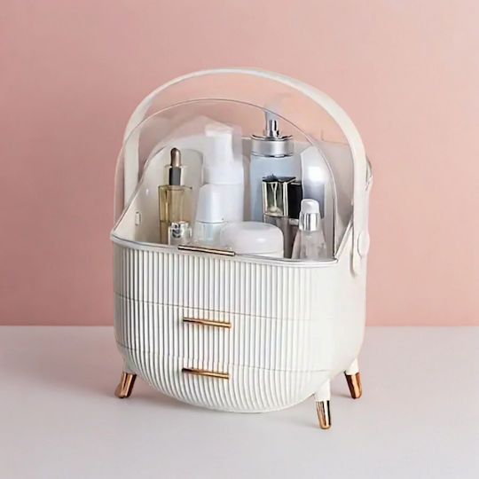 Organizator Cosmetice Cu Sertare Alb
