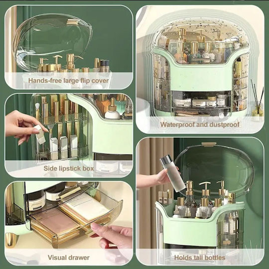 Organizator Cosmetice Cu Separatoare Verde