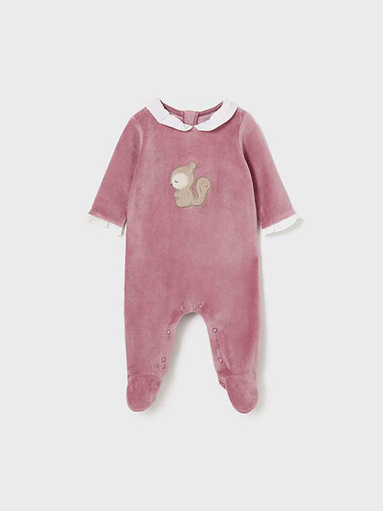 Mayoral Baby Bodysuit Set Velvet Bright Pink 2pcs