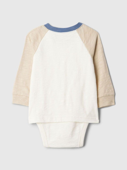 GAP Baby Bodysuit Ivory Frost