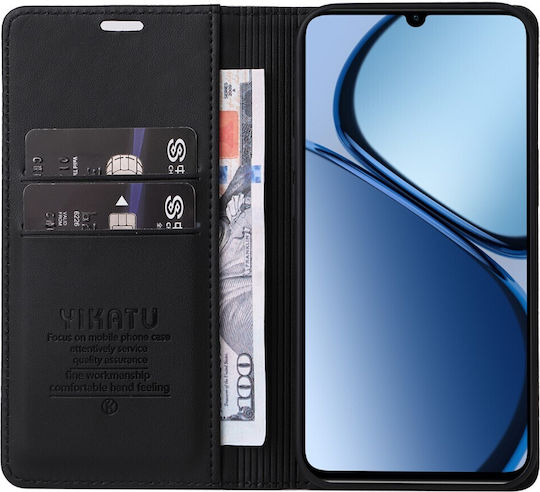 Realme Folio Series Book Synthetic Leather / Silicone / Plastic Black (Realme C63)