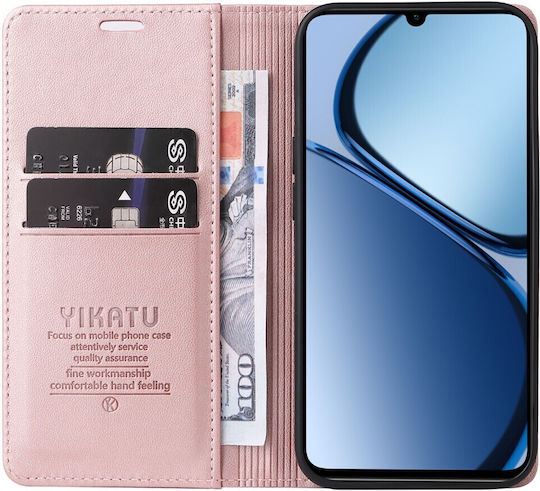 Realme Folio Series Book Δερματίνης / Σιλικόνης / Πλαστικό Ροζ Χρυσό (Realme C63)