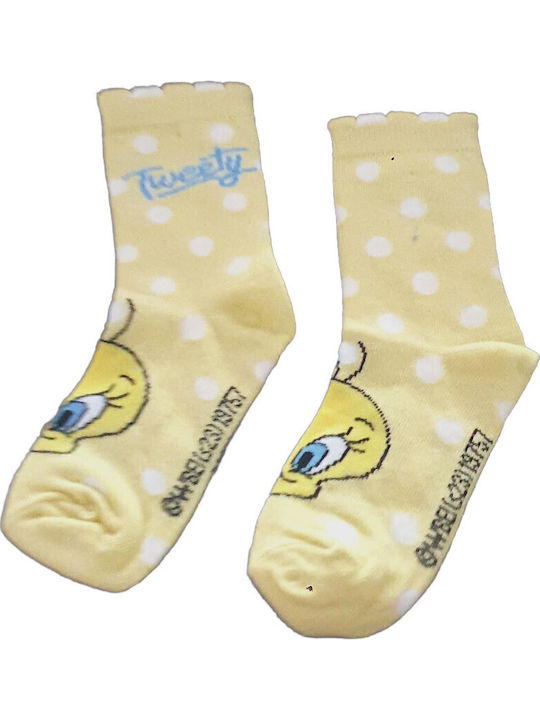 Disney Kids' Socks Tweety Yellow Yellow