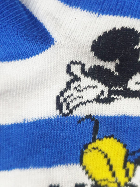 Disney Kids' Ankle Socks Mickey Blue Blue