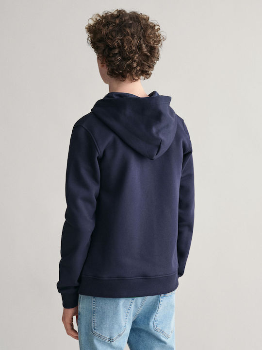 Gant Kids Sweatshirt Cardigan Cotton Evening Blue