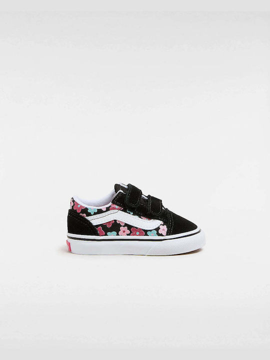 Old Skool Kids Sneakers with Scratch Black