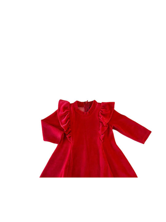 Sweet Baby Kids Dress Velvet red