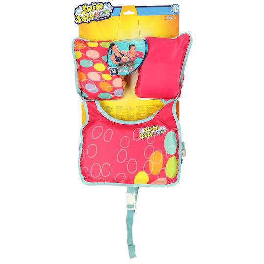 ikonka Kids' Life Jacket Inflatable Pink