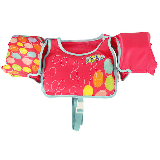ikonka Kids' Life Jacket Inflatable Pink