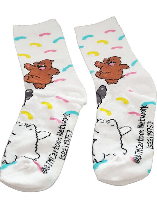 Disney Παιδικές Κάλτσες Bare Bears White