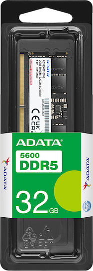 Adata DDR5 με Module 1x32GB και Ταχύτητα 5600 για Laptop
