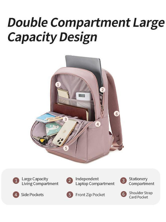 Chantria Tasche Rucksack für Laptop 15.6" in Lila Farbe CB00638-PU