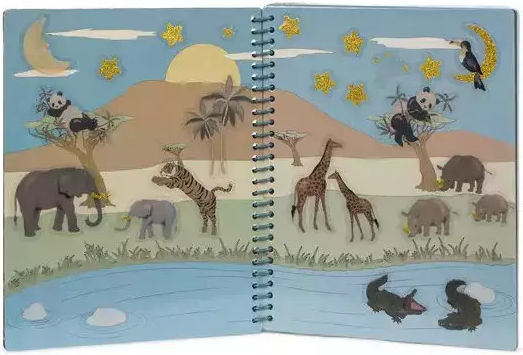 Konges Slojd Aufkleber-Album Mit wiederverwendbaren Aufklebern für Kinder 3+ Jahre alt+ Jahre