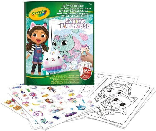 Crayola Gabbys Dollhouse Βιβλίο Ζωγραφικής Χρωμοσελίδων & Αυτοκόλλητα Gabby Dollhouse 04-7025