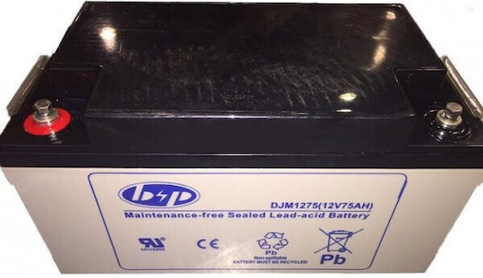 B&P DJM12-75 UPS Battery with Capacity 75Ah and Voltage 12V 1pcs