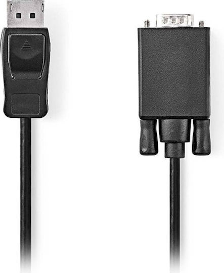 Nedis Cable DisplayPort male - VGA male 2m Black (CCGL37301BK20)