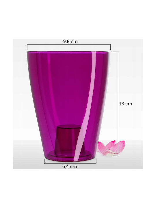 Kadax Orchideen-Übertopf Kunststoff Pflanze 9cm Lila
