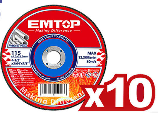 Emtop ELAG211541 Polizor unghiular 115mm Baterie Fără perii 1x4Ah