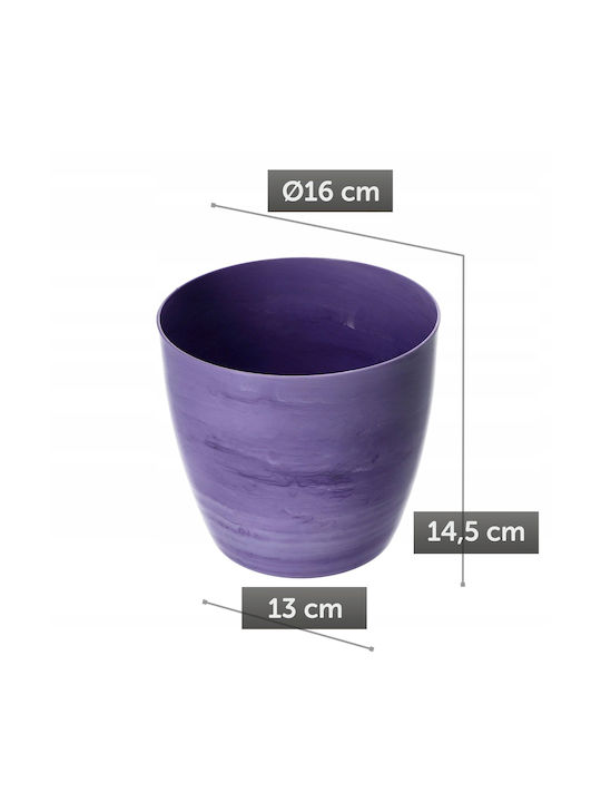 Kadax Topf Kunststoff Purple Marble 16x16cm.