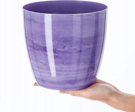 Kadax Саксия Пластмаса Purple Marble 16x16см.