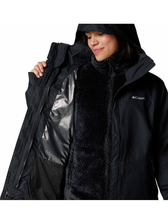 Bugaboo III Women's for Hiking Short Lifestyle Jacket Waterproof and Windproof for Winter with Detachable Hood Black