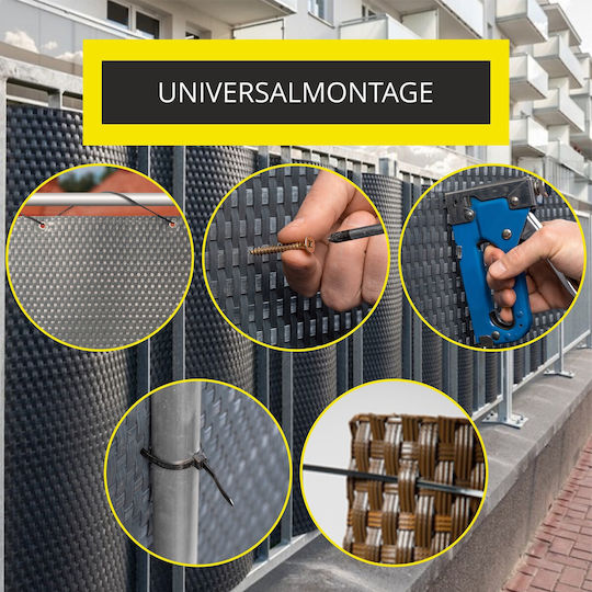 Kadax Διαχωριστικό Σκίασης Γκρι 1x7m