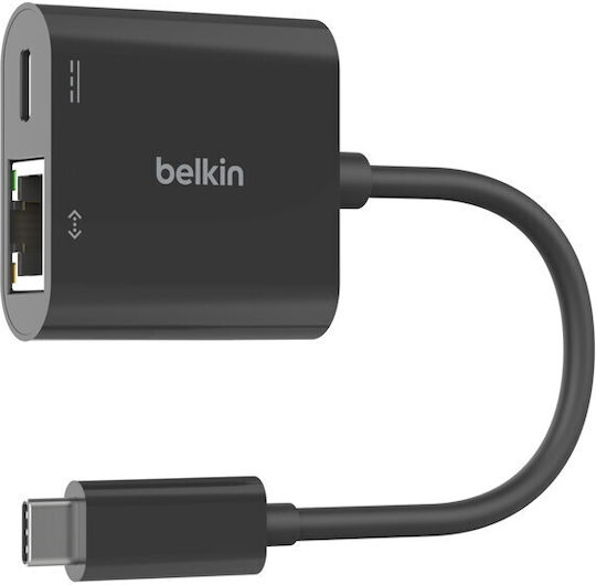 Belkin INC019btBK USB-C Netzwerkadapter mit Verkabelter Ethernet-Verbindung