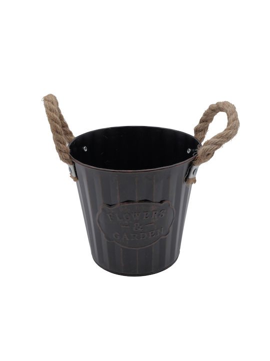 Uncle George Κασπώ Μεταλλικό Μαύρο 14x14x12.5εκ.