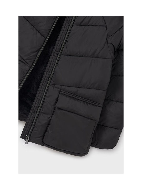 Mayoral Kids Casual Jacket with Hood Black