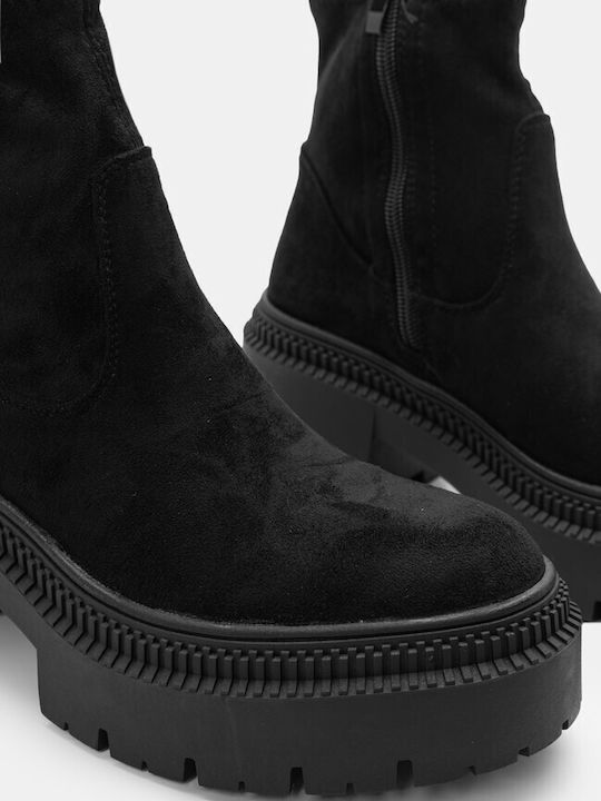 Luigi Suede Women's Ankle Boots Black