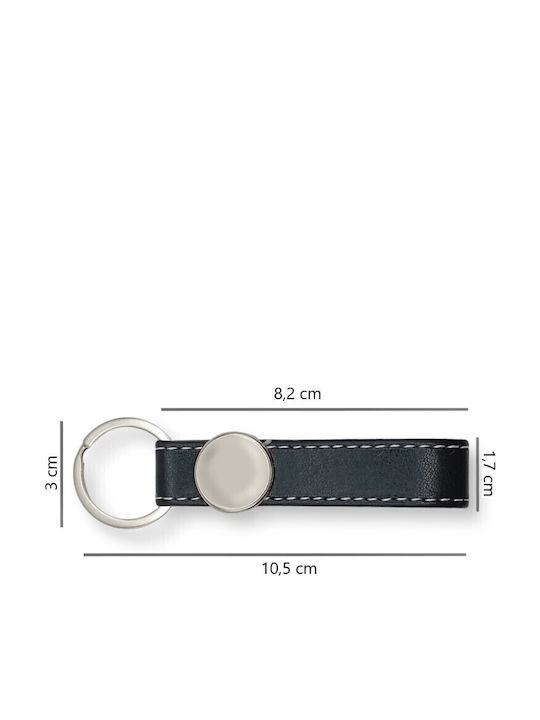 Leather Keychain BMW Enamel Black OEM Leather BMW