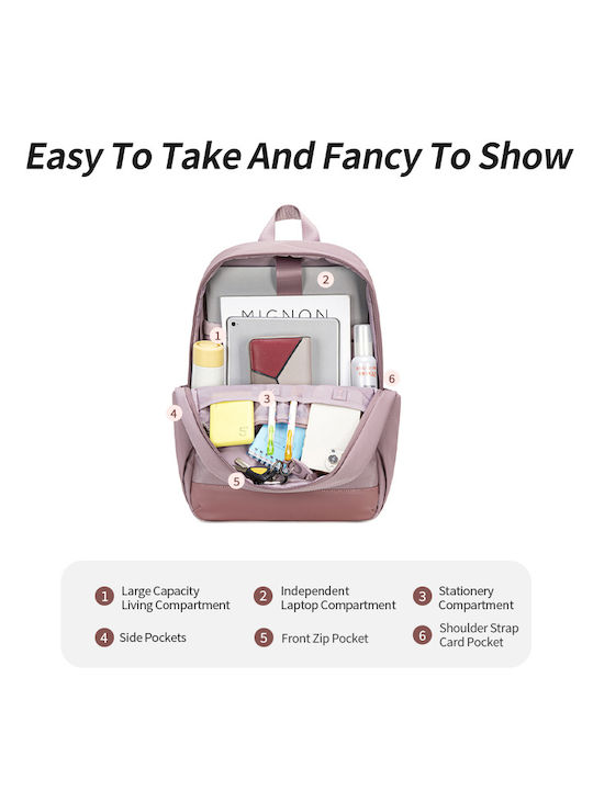 Chantria Tasche Rucksack für Laptop 14" in Lila Farbe CB00648-PU