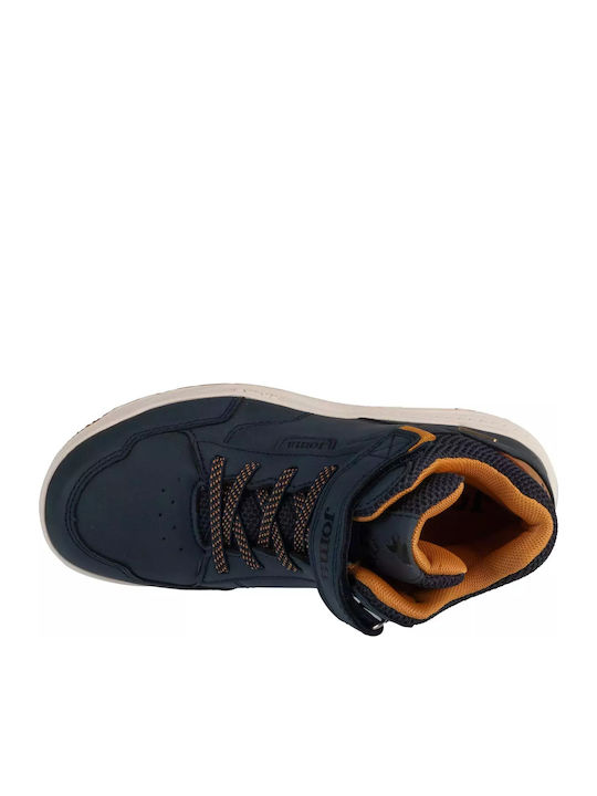 J.torcon Jr Kids Sneakers High with Hoop & Loop Closure Navy Blue