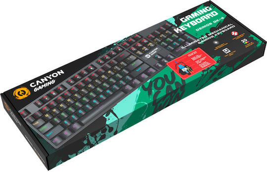 Canyon Deimos GK-4 Gaming-Technik Tastatur mit Benutzerdefiniert Blau Schaltern und RGB-Beleuchtung (Englisch US)