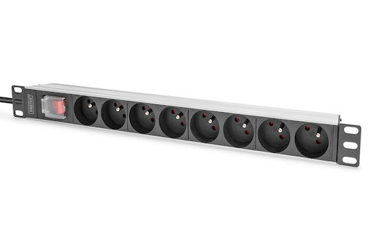 Digitus Strip Aluminum Πολύπριζο Rack DN-95402-1-FR 1τμχ