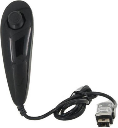 Nintendo Wii Nunchuck Controller Cu fir pentru Wii / Wii U Negru
