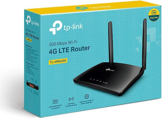TP-LINK TL-MR6400 v7 Wireless 4G Router Wi‑Fi 4 with 3 Ports