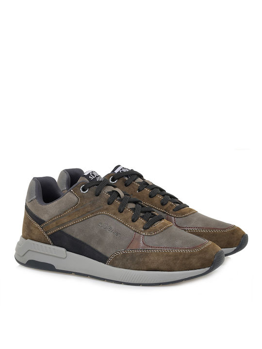 S.Oliver Bărbați Sneakers Khaki Grey