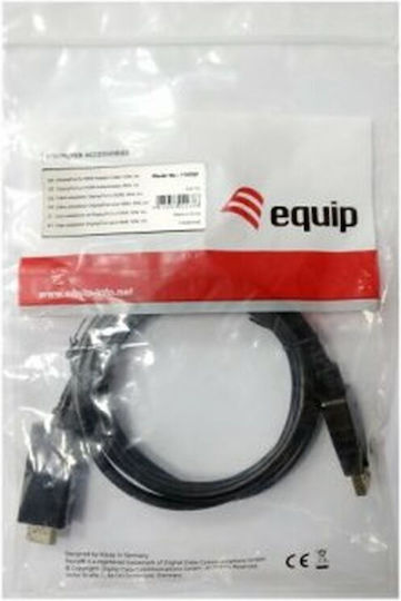 Equip Cable DisplayPort male - HDMI male 2m Μαύρο (119390)