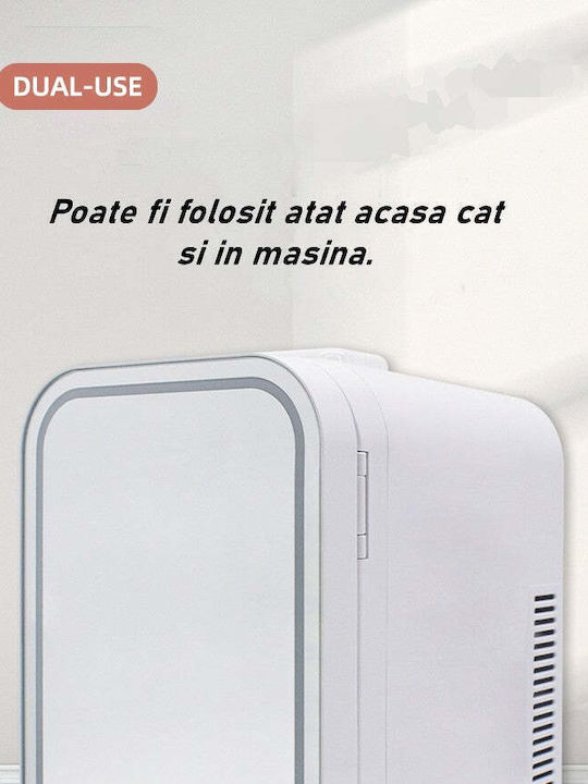 Mini Cosmetic Fridge Flippy Dual Heating Cooling Function Portable 8l White
