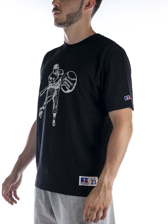 Russell Athletic T-shirt Bărbătesc cu Mânecă Scurtă Black