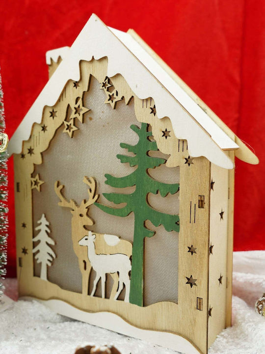 Beleuchtet Weihnachtliche Holz Figur Rentier Braun