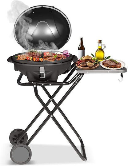 Turbotronic With Legs 2400W Electric Grill with Lid and Adjustable Thermostat 44cmx33cmcm