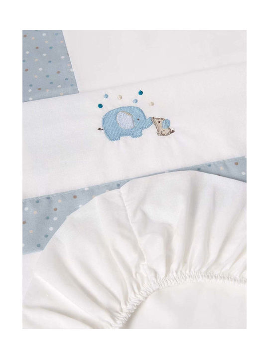 Mayoral Baby Sheets Set Crib Cotton Rua Blue 60x120cm 2pcs